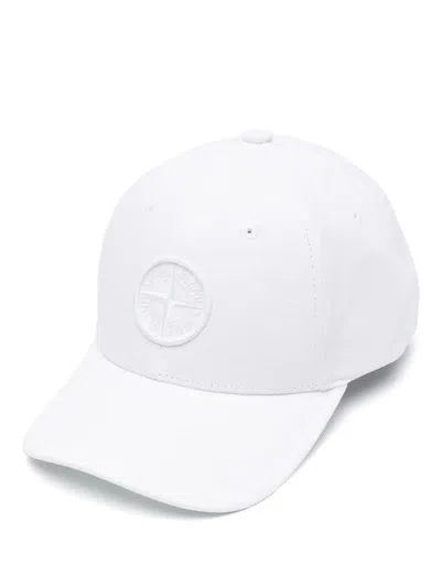 Stone Island Kids' Hat In White