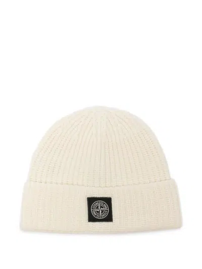 Stone Island Classic Beanie In White