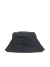 Stone Island Black Nylon Metal Bucket Hat In Black