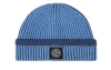 Stone Island Logo-detail Beanie Hat In Blue