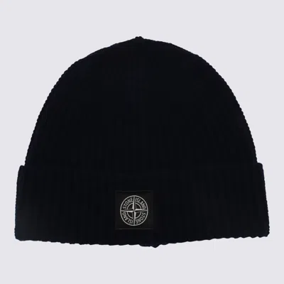 Stone Island Hats Blue And Green In Black