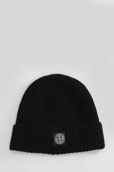 Stone Island Hats In Black Wool