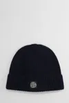 Stone Island Hats In Black Wool In Black