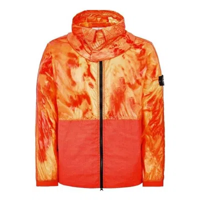 Stone Island Heat Reactive Hooded Nylon Jacket 'orange'