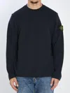 Stone Island Heavy Cotton Crewneck Sweatshirt In Gray