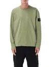 Stone Island Heavy Cotton Crewneck Sweatshirt In Animal Print
