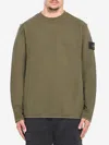Stone Island Cotton Fleece Crew Neck Sweatshirt Clothing In Green