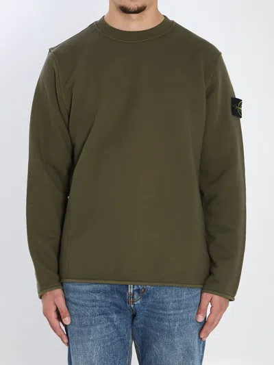 STONE ISLAND STONE ISLAND HEAVY COTTON CREWNECK SWEATSHIRT