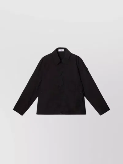 Stone Island Hidden Cuffs Lightweight Canvas Jacket