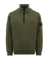 Stone Island High Collar And Long Sleeves Sweater In Green