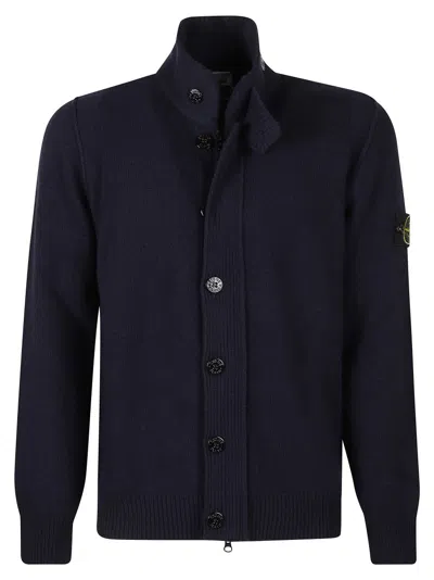 STONE ISLAND STONE ISLAND HIGH COLLAR KNIT SWEATER WITH DISTINCTIVE LOGO PATCH