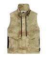 Stone Island High Collar Sleeveless Vest In Nude