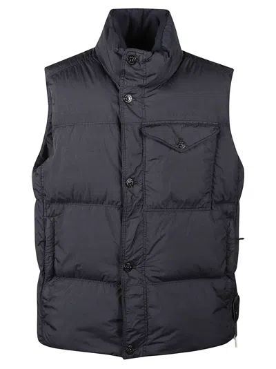 STONE ISLAND HIGH-NECK BUTTONED PADDED VEST