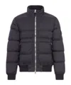 Stone Island Quilted High Collar Bomber Jacket In Black