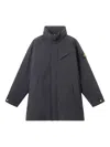 Stone Island High-neck Patch-pocket Coat In Black