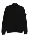 Stone Island High-neck Patch Sweatshirt In Black