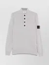 Stone Island 5100040 Button-fastening Patch-pocket Sweater In Gray