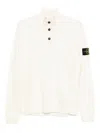 Stone Island High-neck Sweater With Button Closure In Neutral