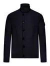 Stone Island High-neck Cardigan With Logo Patch