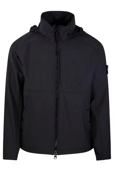 Stone Island High-neck Zipped Jacket In Antracite