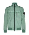 Stone Island Compass-badge Crinkled Bomber Jacket In Green