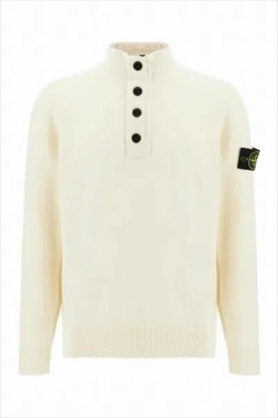 Stone Island High Ribbed Turtleneck Sweater In Multi