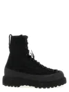 Stone Island Hiking Boot With Dual Lacing And Lug Sole In Black
