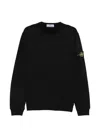 Stone Island Kids Mini Ribbed Neckline Sweatshirt For Boys In Pattern