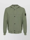 STONE ISLAND HOODED BLAZER WITH RIBBED HEM