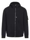 Stone Island Light Jacket With Hood And Weatherproof Membrane In Black