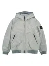 Stone Island Hooded Bomber Jacket In Gray