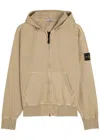 Stone Island Hooded Canvas Work Jacket In Neutral