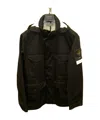 Stone Island Hooded Casual Jacket In Black
