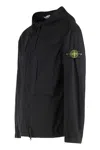 Stone Island Short Parka With Elastic Hem And Hood