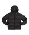 Stone Island Hooded Down Jacket In Black