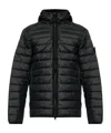 Stone Island Loom Woven Chambers Nylon Down Jacket In Blue