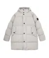 Stone Island Hooded Down Jacket In Gray