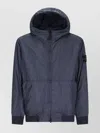 Stone Island Mens Dark Blue Crinkle Logo-patch Padded Shell Jacket In Blue