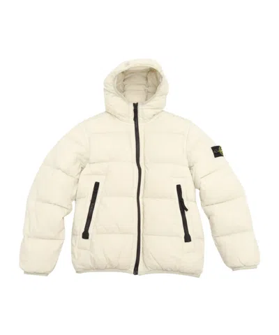 STONE ISLAND STONE ISLAND JUNIOR COMPASS-BADGE ZIP-UP QUILTED JACKET