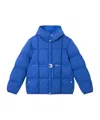Stone Island Hooded Down Jacket With Anti-drop And Snap Pockets In Blue