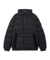 Stone Island Hooded Down Jacket With Seamless Feather Tunnels And Anti-drop In Black