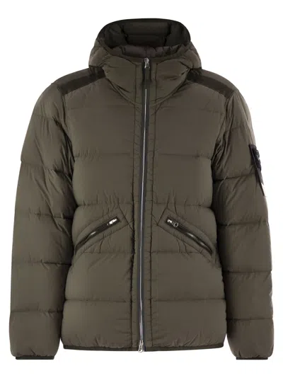 STONE ISLAND STONE ISLAND HOODED DOWN JACKET