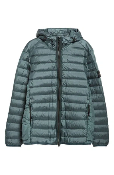 Stone Island Hooded Down Puffer Jacket In V0053 Bottle Green