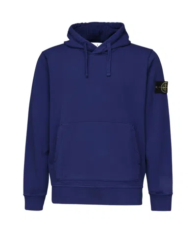 Stone Island Hoodie With Drawstring Hood And Pockets In Blue
