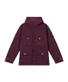 Stone Island Hooded Field Jacket With Anti-drop And Snap Pockets In Pink