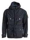 Stone Island Garment Dyed Hooded Field Jacket In Black