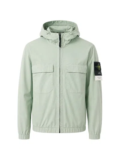 Stone Island Hooded Flap-pocket Jacket In Multi