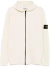 STONE ISLAND STONE ISLAND HOODED FULL ZIP CARDIGAN IN LAMBSWOOL