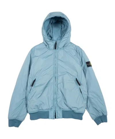 Stone Island Hooded Jacket In Blue