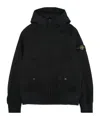 Stone Island Hooded Jacket In Black